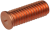 Резьбовая приварная шпилька омедненная сталь М3 х 6 (1000шт) Материалы для Конденсаторных установок фото, изображение